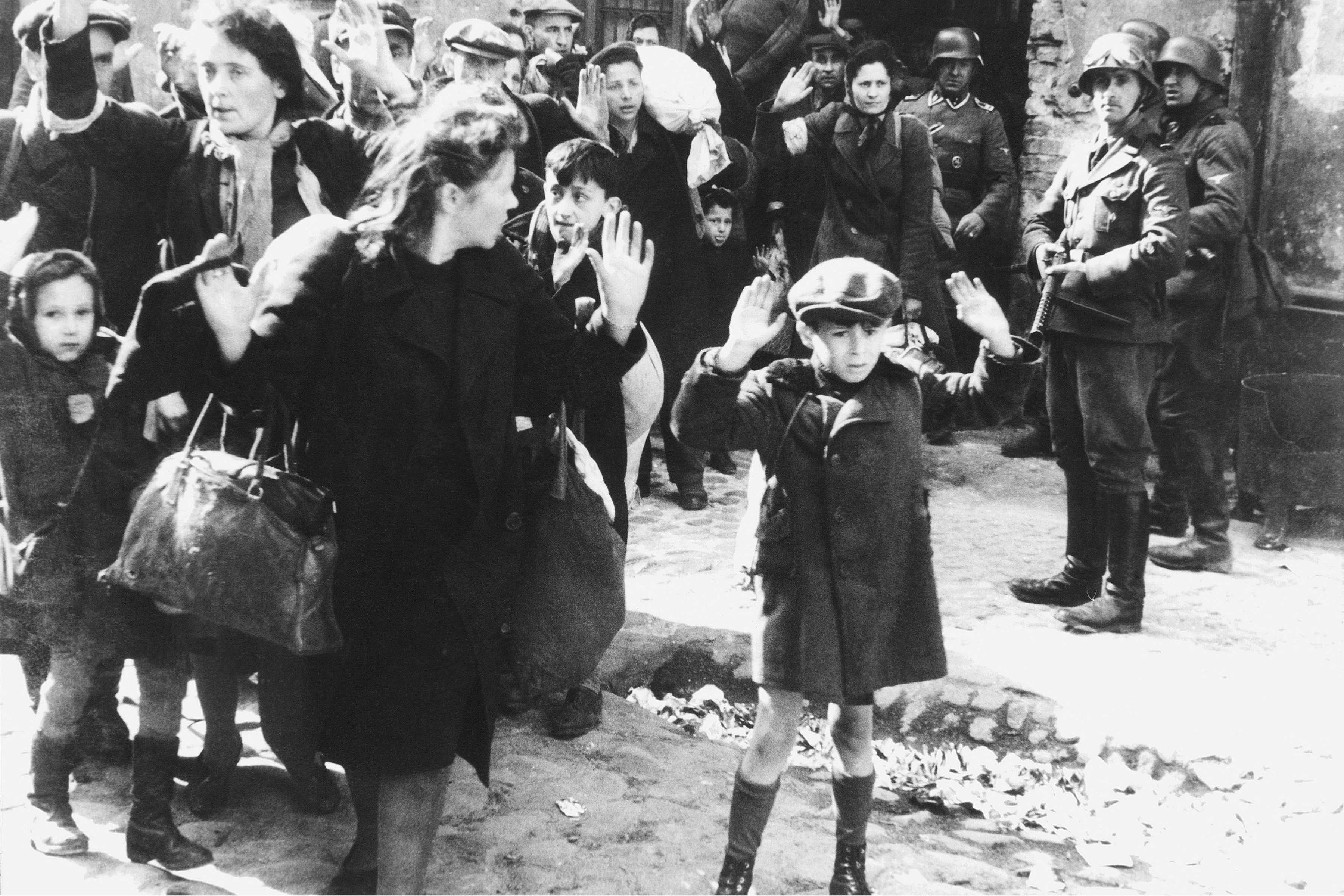 Woman and child in Warsaw, Poland