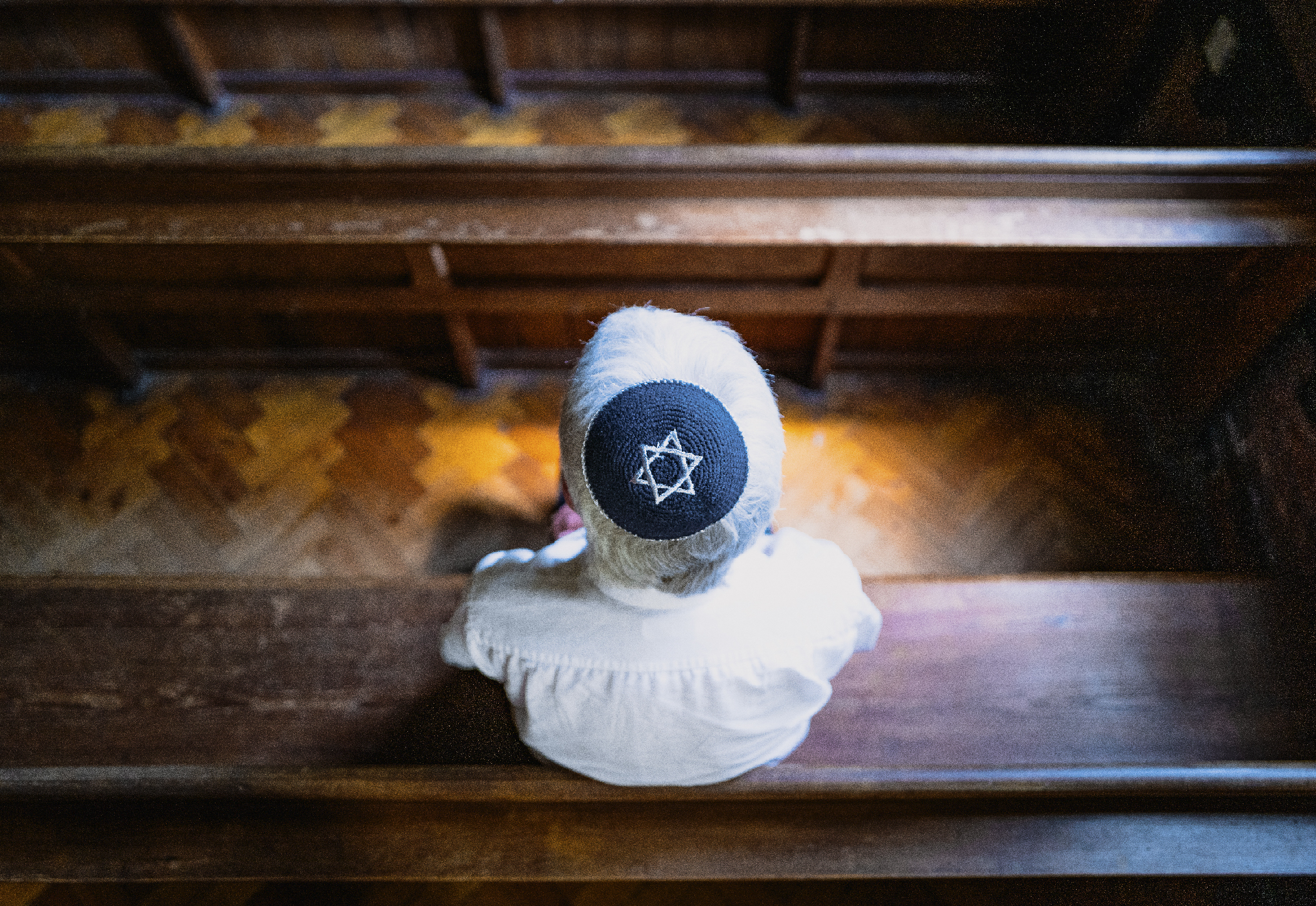 Man in a synagogue