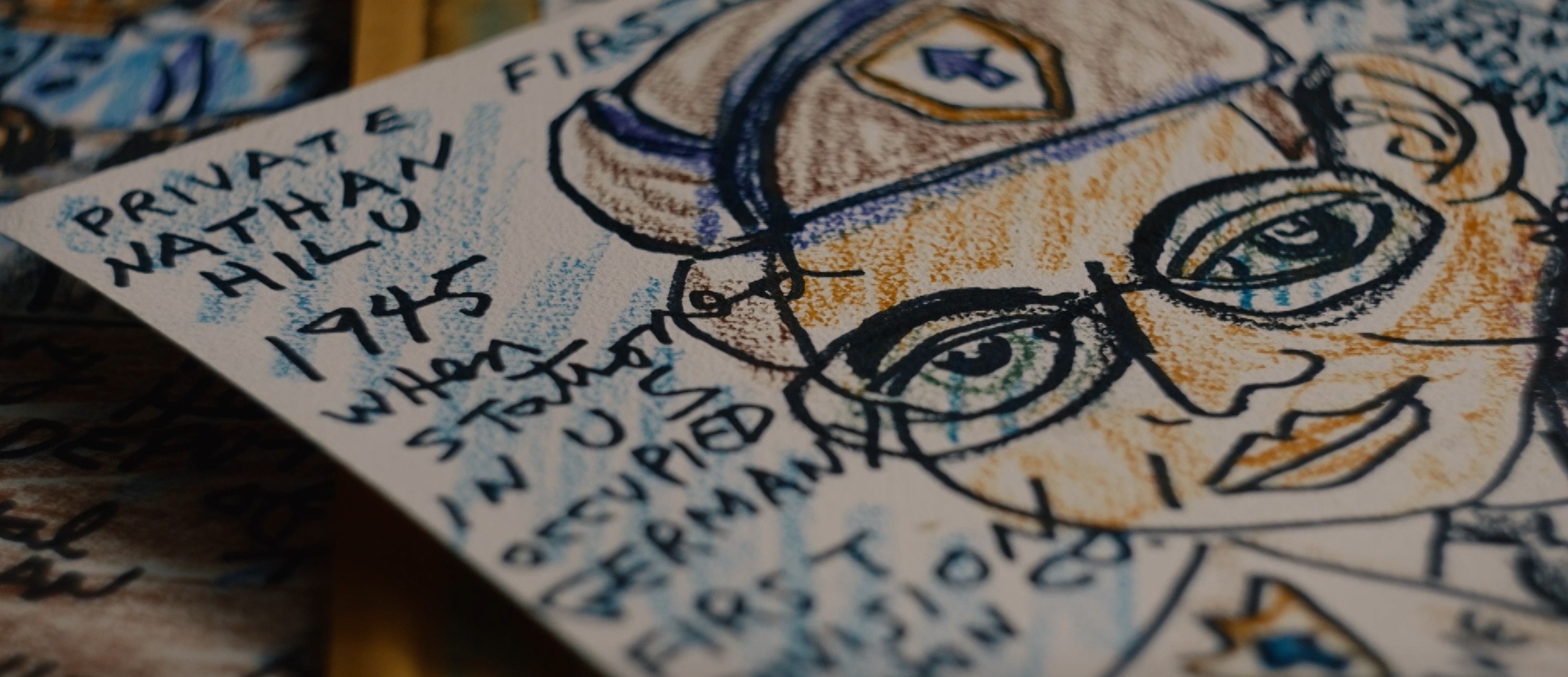 Dibujos de un hombre del tiempo que pasó con los arquitectos del Holocausto La obra de arte de Nathan