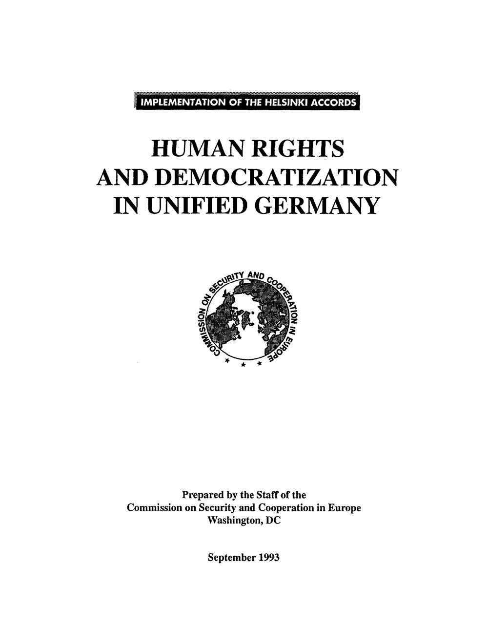 Human Rights and Democratization in Unified Germany