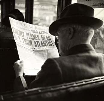 Man reading a newspaper