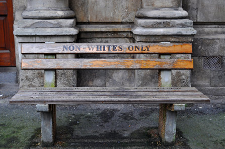 A whites-only bench in Capetown, South Africa