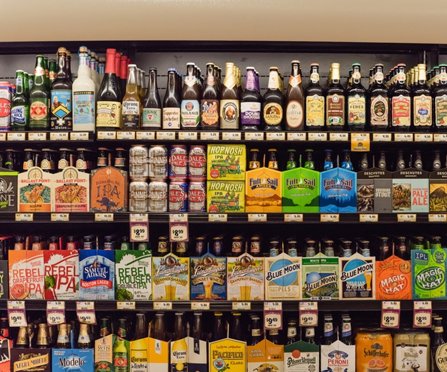 Beer in a grocery store