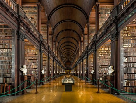 The interior of a beautiful library in Dublin