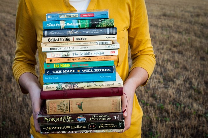 A stack of books