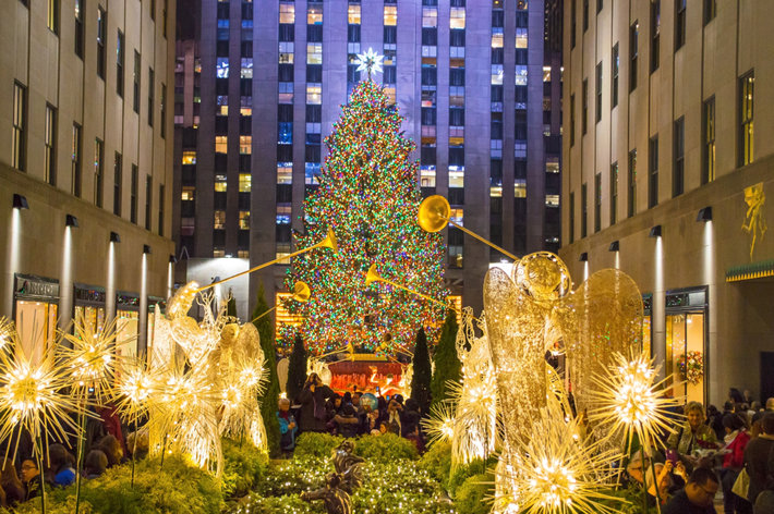 Rockefeller Center in NYC at Christmas