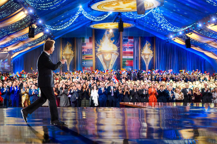 Scientology ecclesiastical leader David Miscavige at annual celebration