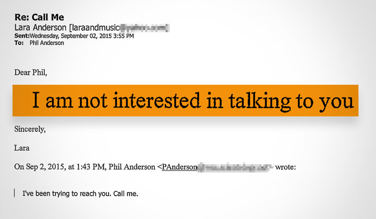 Lara FM email from her father