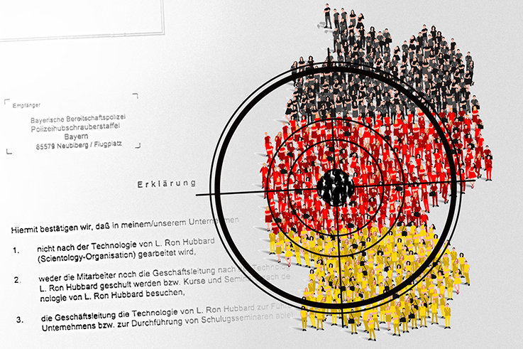 Sect Filter document with German flag of people
