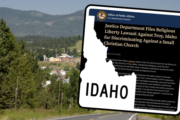 El Departamento de Justicia demanda a la ciudad de Idaho por discriminación religiosa El Departamento de Justicia demanda a la ciudad de Idaho por discriminación religiosa