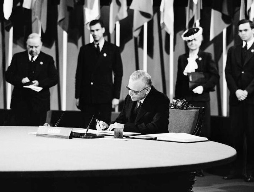 Signing UN Charter