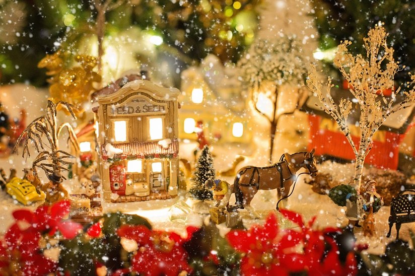 Miniature Christmas village