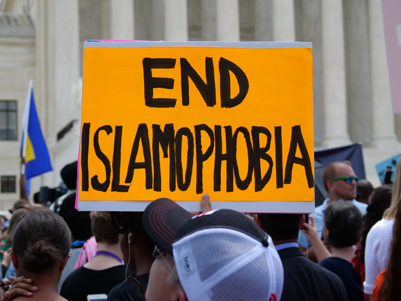 End Islamophobia sign