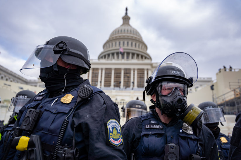 Police in riot gear