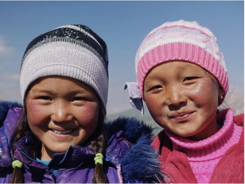 Two children in Tajikistan