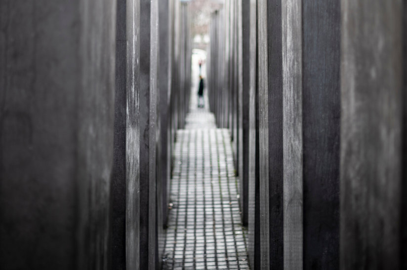 Person standing in memorial