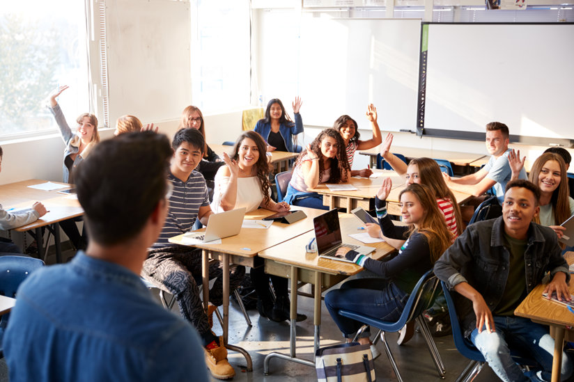 Students in a classroom