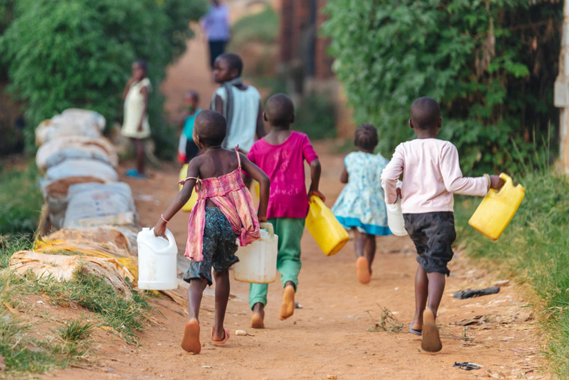 Children running