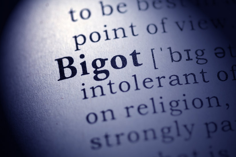 The entry for bigot in the dictionary