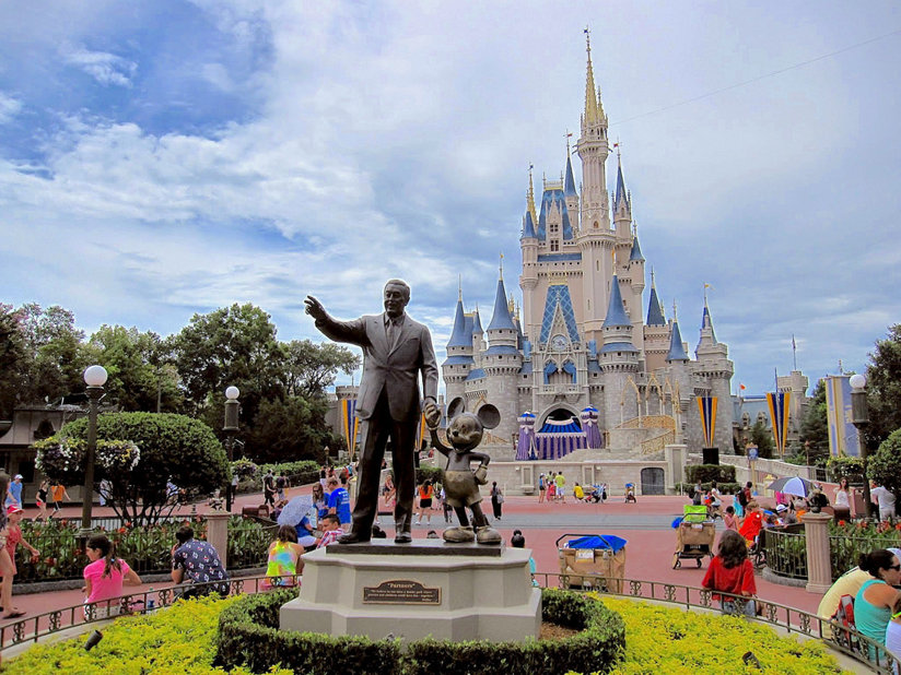 Statue of Disney and Mickey Mouse