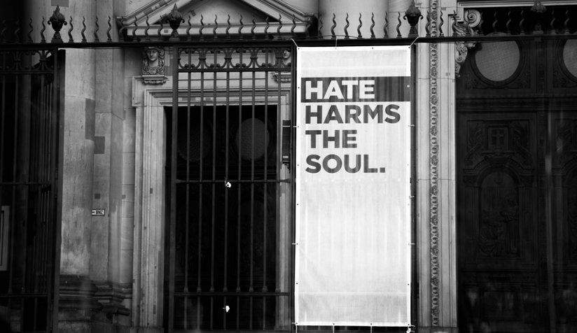 A hate harms the soul sign